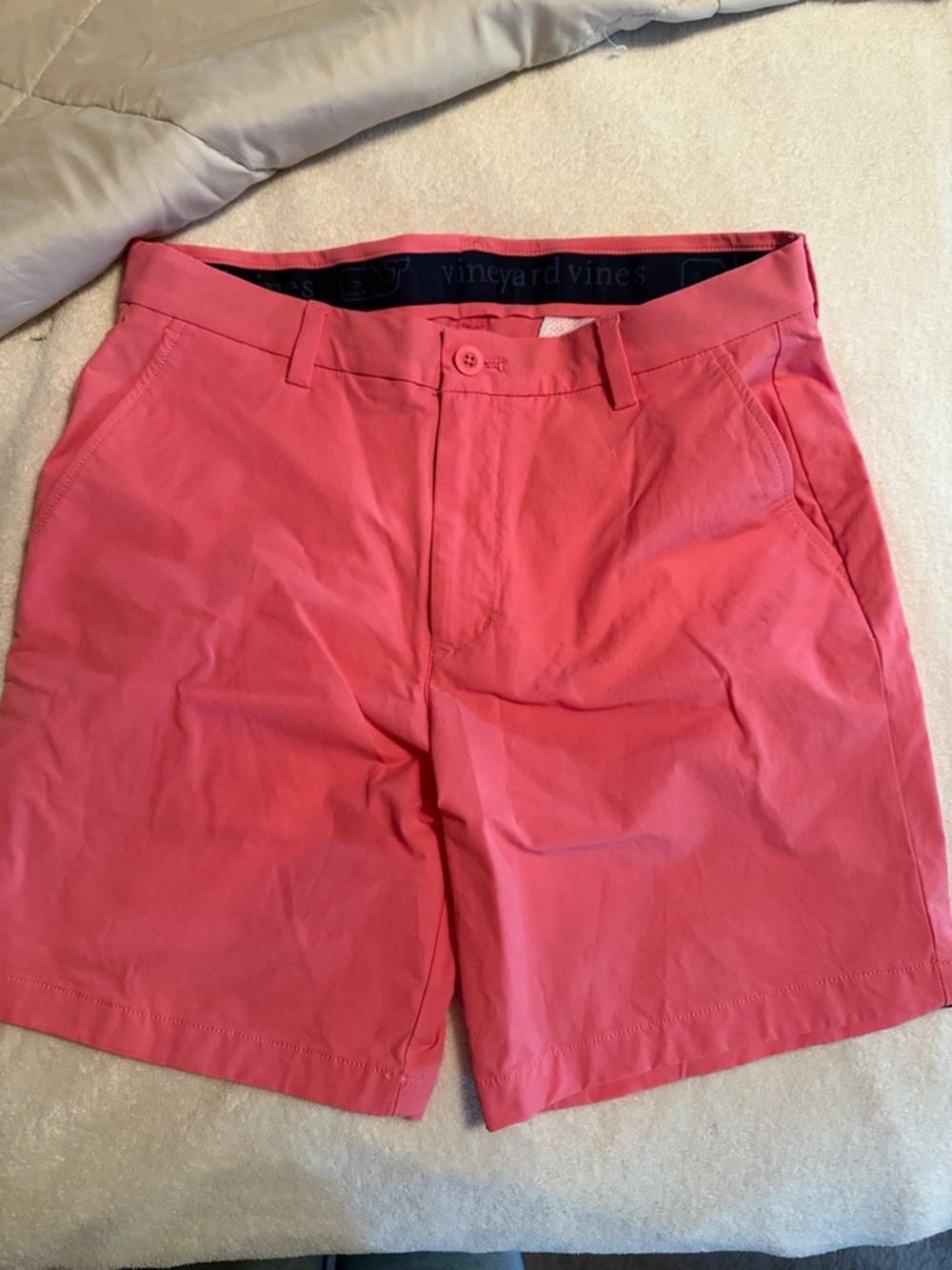 Vineyard Vines Men’s Coral Pink Flat Front Shorts